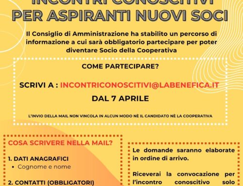 Riapertura incontri conoscitivi aspiranti Soci